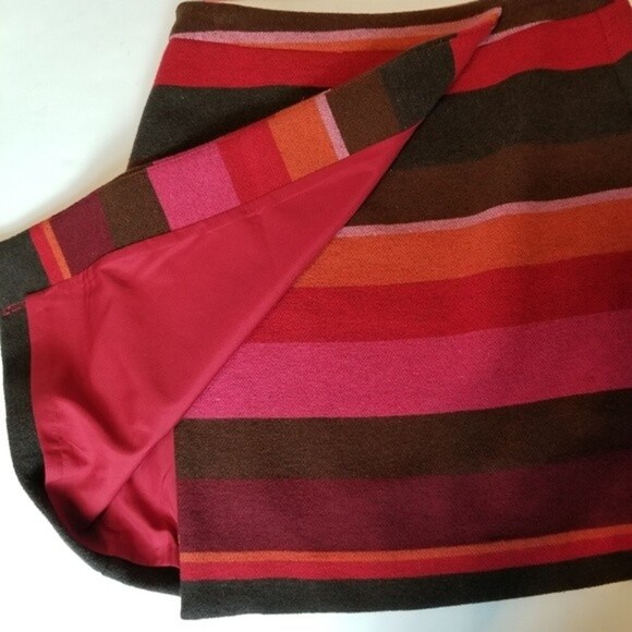 NWT Loft Striped A-Line Wrap Skirt - Picture 8 of 11